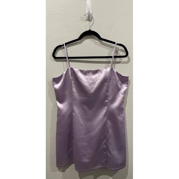 LULUS Lilac Satin Mini Dress - Picture 1 of 4